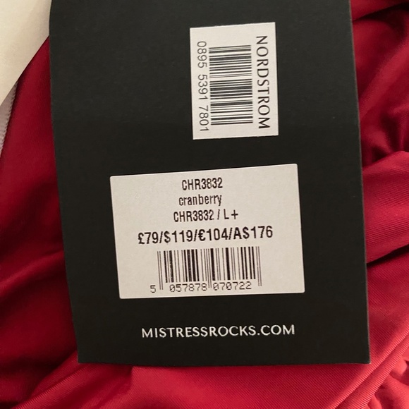 NEW Mistress Rocks Halter Dress Cranberry Large+ (XL) - Picture 15 of 17